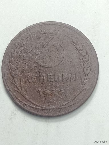 3 копейки 1924 года .