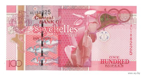 Сейшельские острова 100 рупий 2011 года. Тип Р-44. Состояние UNC!