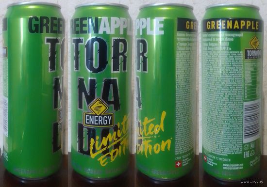 Банка от энергетика TORNADO Green Apple ENERGY Limited Edition 2024.07.17 (ОБМЕН/ПРОДАЖА/ТОРГ) 1лот=1шт