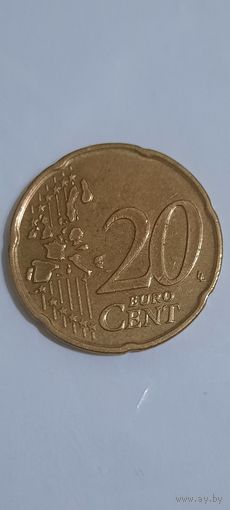 Бельгия 20 евроцентов 2002