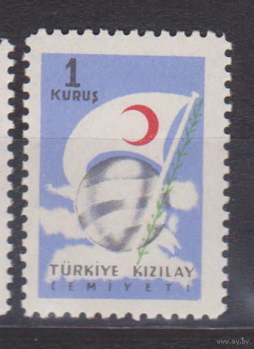 Флаг Красный полумесяц Турция 1954 год лот 13 ЧИСТАЯ