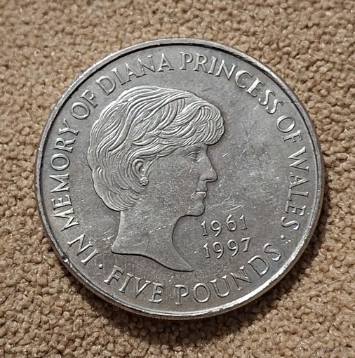 Великобритания 5 фунтов, 1999 Принцесса Диана aUNC