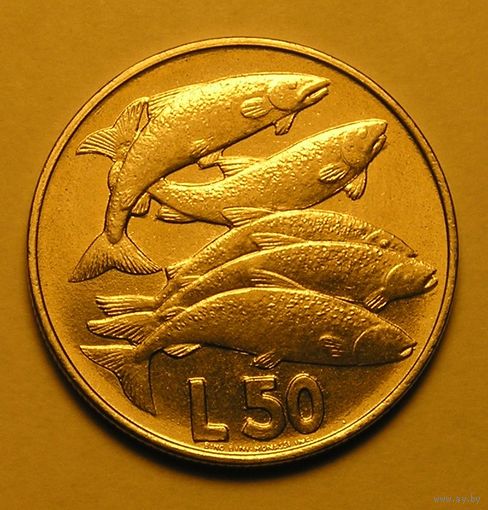 Сан-Марино 50 Лиры 1975 Рыбы
