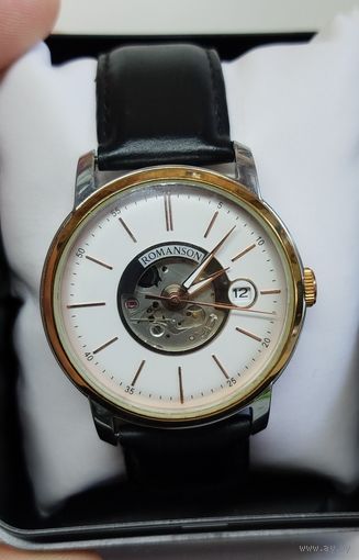 Часы "Romanson" автоподзавод,Крупные 22мм по ушкам,четкое состояние,+родная коробка За вашу цену!!