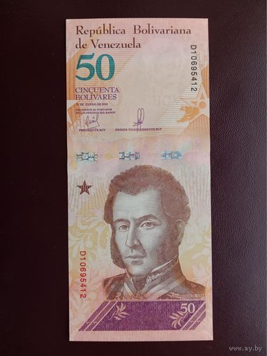 Венесуэла 50 боливаров 2018 UNС