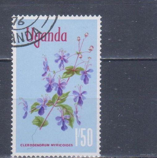 [284] Уганда 1969. Флора.Цветы. Гашеная марка.