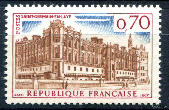Франция - 1967г. - архитектура, туризм - 1 марка - полная серия, MH [Mi 1587]. #2-Fr-53-A-1