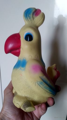 Игрушка резиновая. Попугай большой