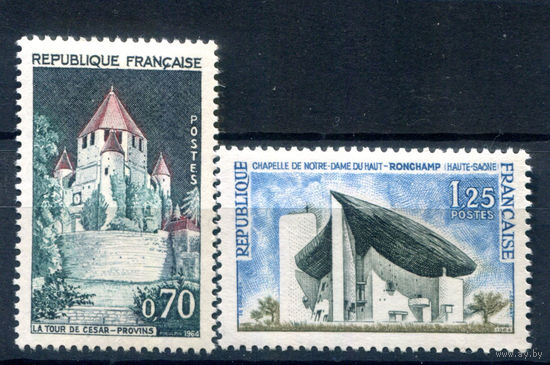 Франция - 1964г. - архитектура, туризм - 2 марки - полная серия, MH [Mi 1482-1483]. #2-Fr-59-A-1