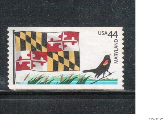 США-2009 (Мих.4516) , * (без клея), Флаги штатов, Мерилэнд, Птицы