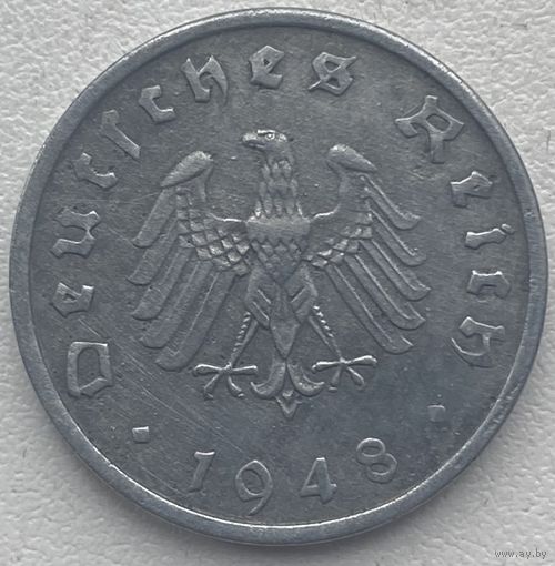 Германия 10 пфеннигов 1948 г. F. Редкая. Состояние