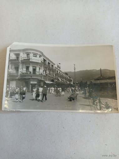Ялта, почтовая карточка. Ялта, улица Ленина. Старое фото