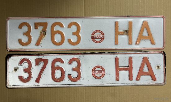 Номерные знаки, пара. РБ (1992). Гомельская область.