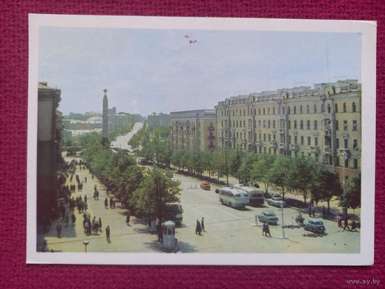 Минск. Ленинский проспект. Панов 1968 г. Чистая.