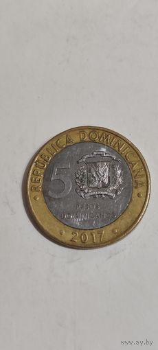 Доминиканская республика 5 песос 2017
