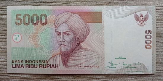 Werty71 Индонезия 5000 рупий 2001 UNC банкнота