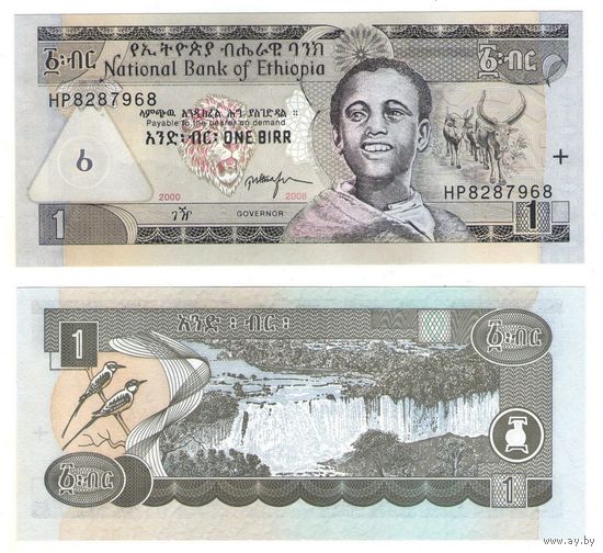 Эфиопия 1 бырр 2000 год UNC