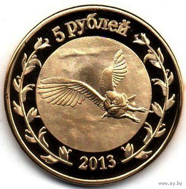 РЕСПУБЛИКА АДЫГЕЯ. 5 РУБЛЕЙ 2013. ФАУНА. ОРЁЛ. UNUSUAL