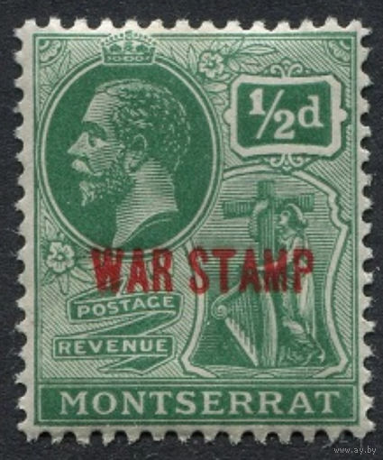 1917 Монтсеррат ** George V, Военный сбор, марка из серии, Британские колонии (SG 60)