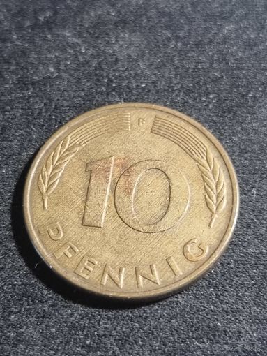 Германия 10 пфеннигов 1986 F
