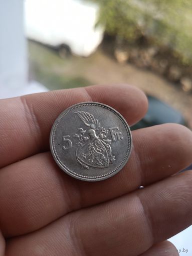 Люксембург 5 франков 1929