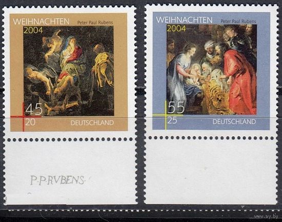 Германия 2004 Рождество Живопись Рубенс 2 марки MNH
