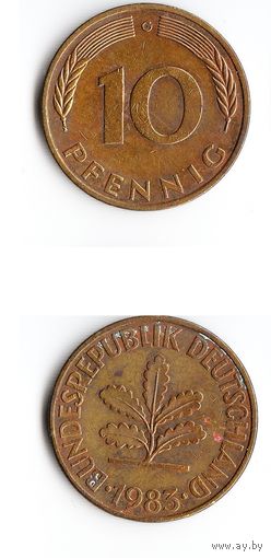 10 пфеннигов Германия 1983 года(G)