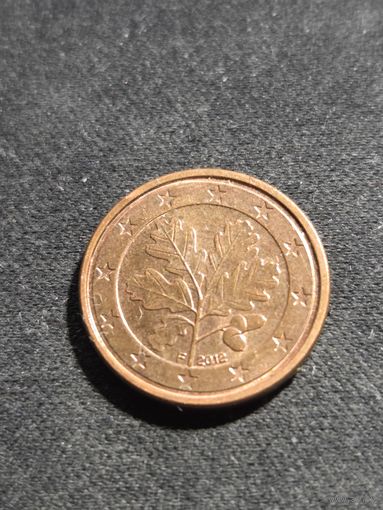 Германия 1 евроцент 2012 F
