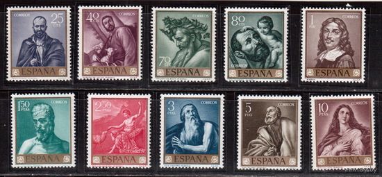 Испания-1963(Мих.1384-393)  ** , Искусство, Живопись, Хосе де Рибера полная серия
