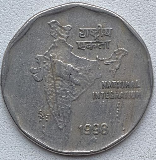 Индия 2 рупии 1998 г. Хайдарабад