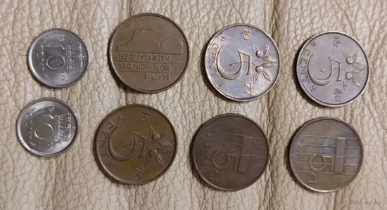 Монеты Нидерланды. 8 лот