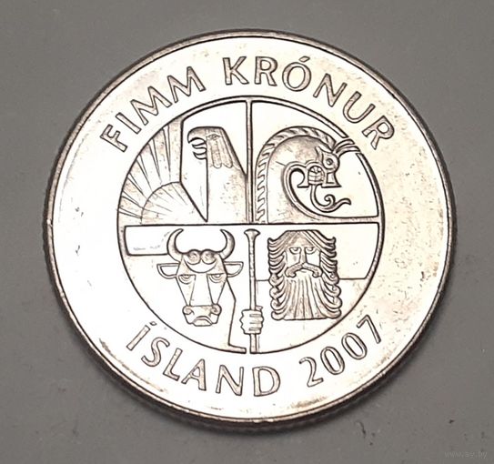 Исландия 5 крон, 2007 (1-8-117)
