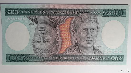 Бразилия, 200 крузейро. Серия A A. UNC.