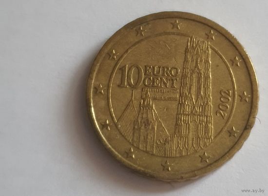 Австрия 2002 10 евроцентов