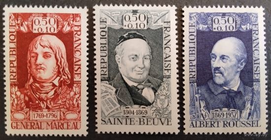 Франция. 1969г. Mi1660-62**. Знаменитые французы.