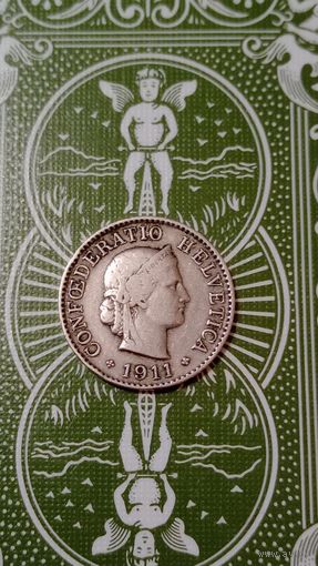 Швейцария 5 раппен 1911