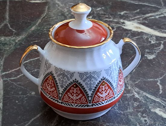 Сахарница фарфор RPR Рижский фарфоровый завод Латвия 60-е годы