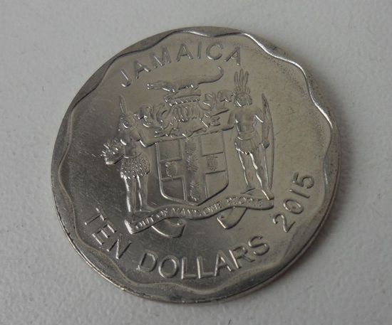 10 долларов Ямайка 2015 г.в. KM# 190
