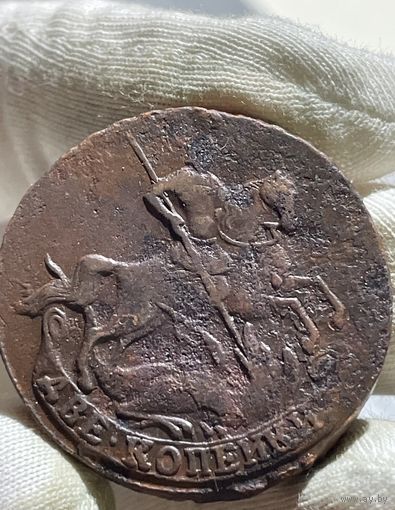 2 копейки 1758 без МЦ.Кладовая.Состояние!