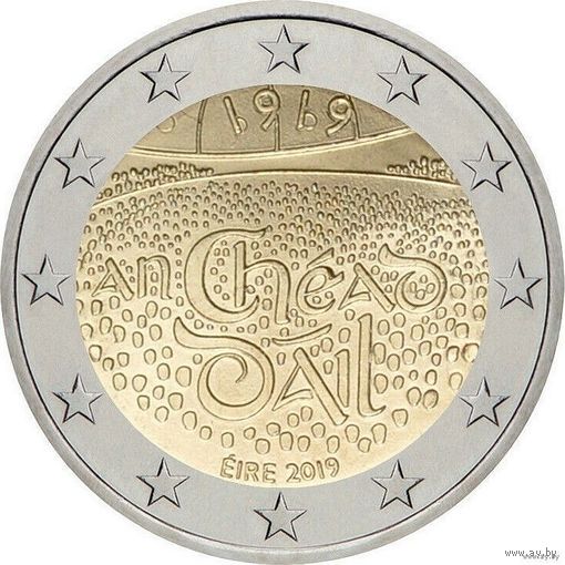 2 евро 2019 Ирландия Дойл Эрен UNC из ролла