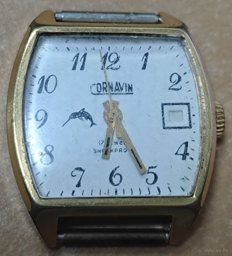 Позолоченные часы Cornavin. Нечастые. На ходу