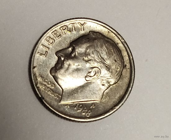 США 10 центов 1988