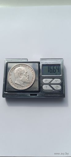 3 марки 1909 года. Вюртенберг (1871-1918). Серебро 900. 5512