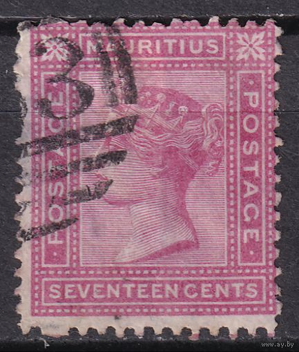 5.BrKM. Великобритания. Колонии. Маврикий. Виктория. Стандарт. 17C. 1880 г. Mi.#56.
