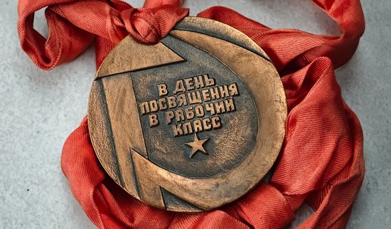 В день посвящения в рабочий класс  медаль