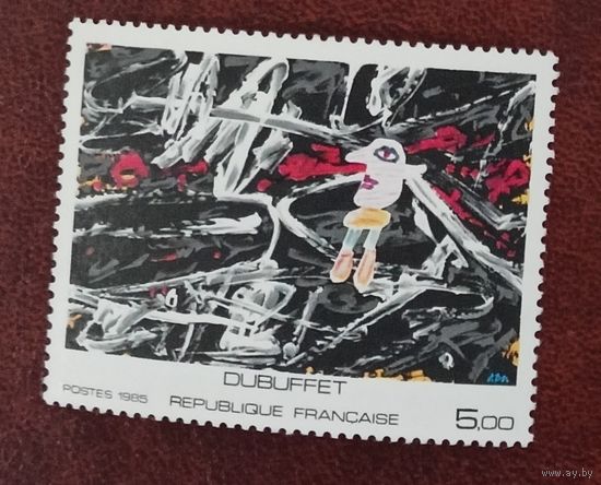 Франция** искусство Жан Дюбюффе полная серия без наклеек и их следов