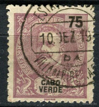 Португальские колонии - Кабо-Верде - 1903 - Король Карлуш I 75R - [Mi.81] - 1 марка. Гашеная.  (Лот 139AO)