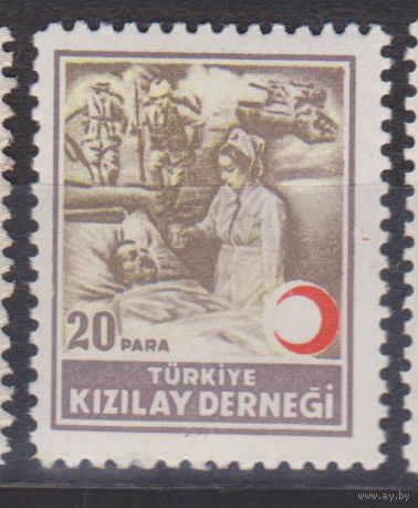 ТАнки техника медицина  Красный полумесяц Турция 1953 год лот 13 ЧИСТАЯ