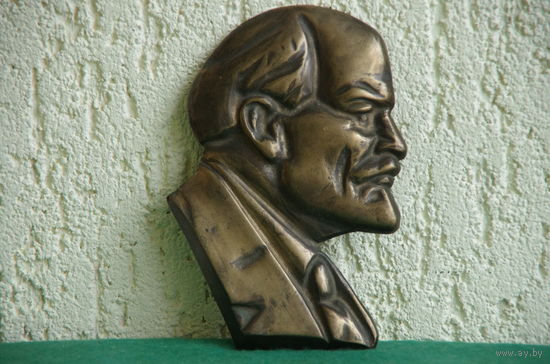 Барельеф  ЛЕНИН   бронза  ( 11 х 16 )