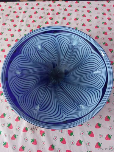 Ваза для фруктов,блюдо.А.Федорков.Сульфидное стекло